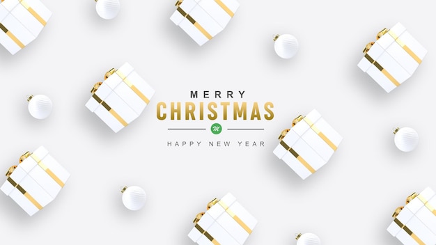 3d render Merry christmas and happy new year