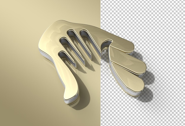 3D Render Metal Help Center Przejrzysty plik Psd.