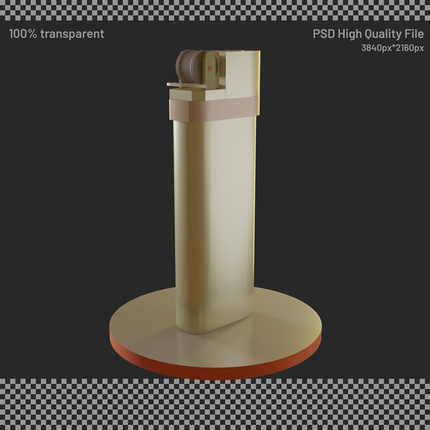 3d render of metal lighter