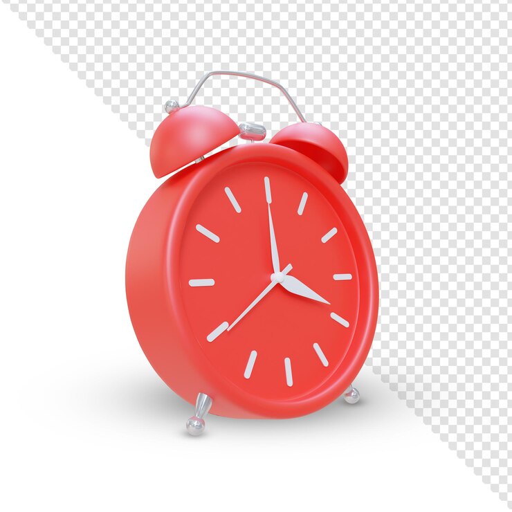 3d render minimalist alarm clock scene creator