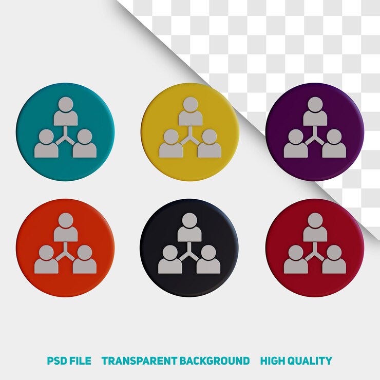 3d render minimalistisch Connect link app icon premium psd