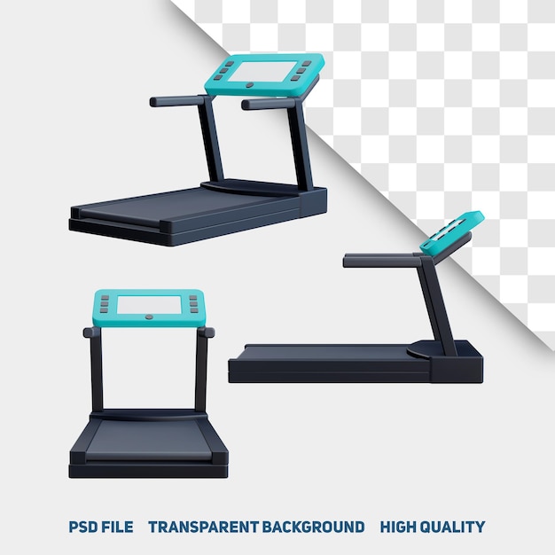 3d Render Minimalistyczna Ikona Premium Bieżni Psd