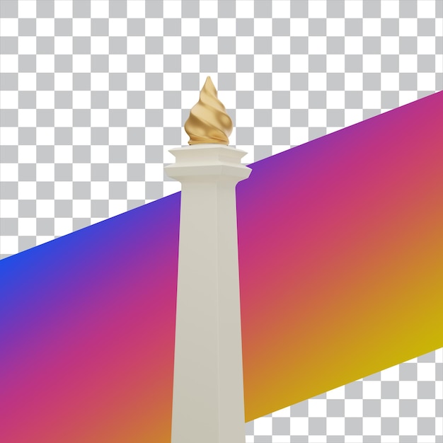 3D render Monas geïsoleerd