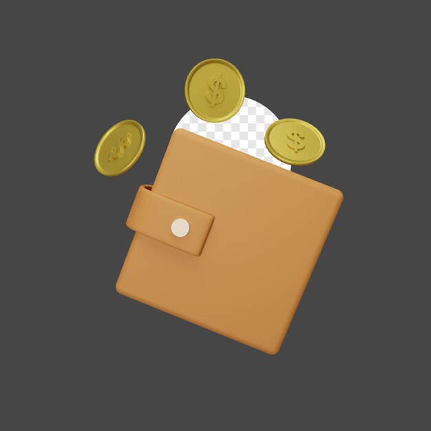 3D render Money Coin