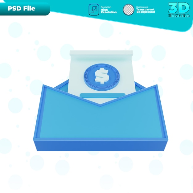 PSD 3d рендеринг иллюстрации значка 