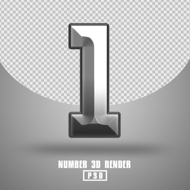 Metal numbers template (PSD) - PSDgraphics