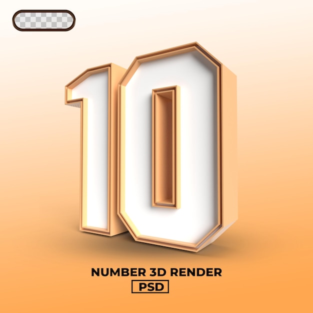 3d render of number 10