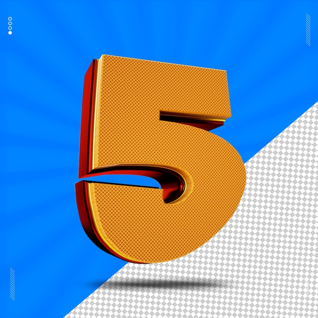 3d render number 3 font wafer