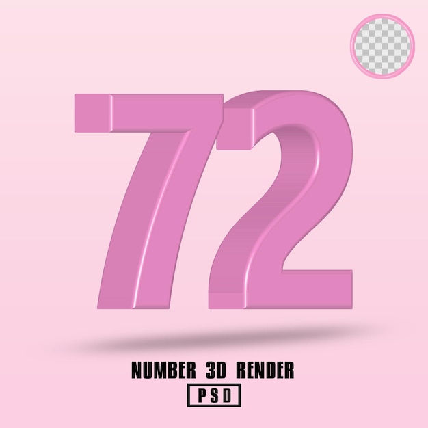 3 D レンダリング番号 78 ピンク色