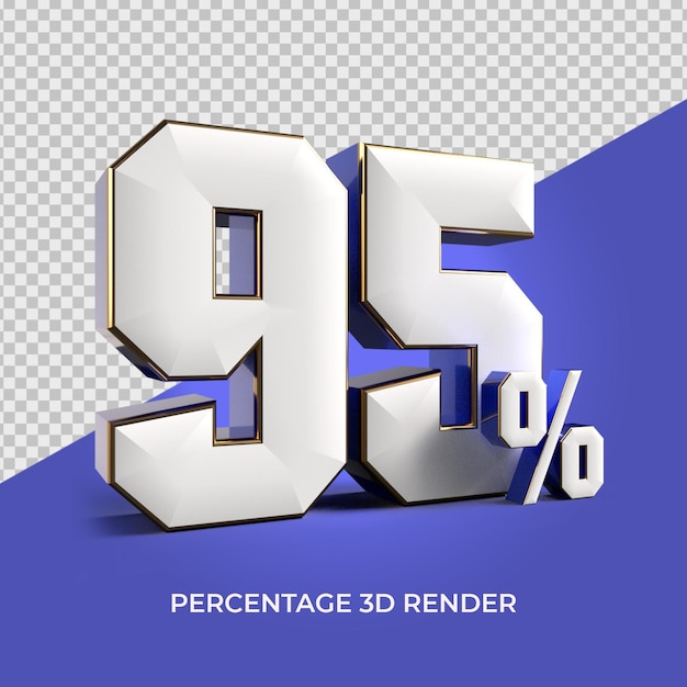 3D Render number 95 percentage