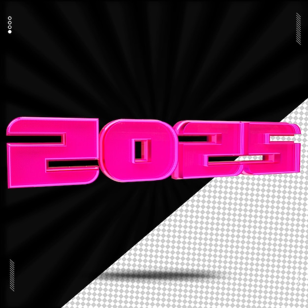 PSD 3d render number font pink neon