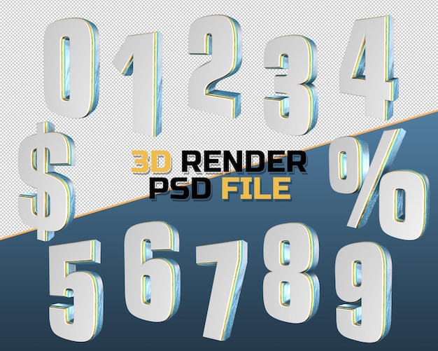 3D Render Number