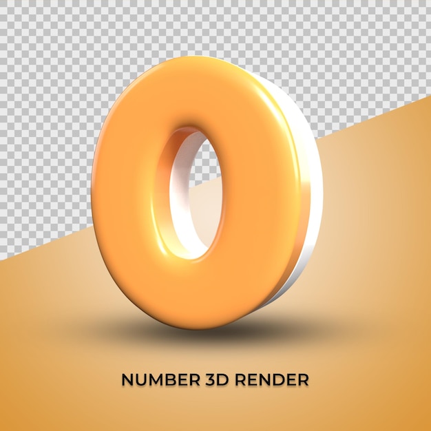 3d render numer 00 z kombinacją kolorów