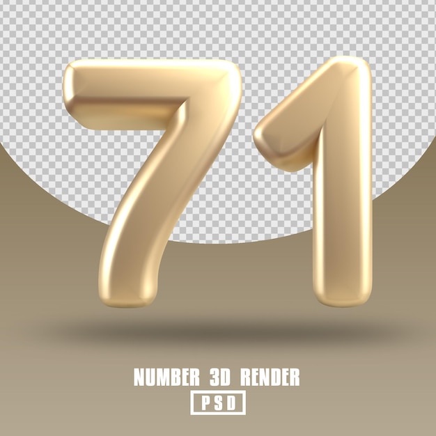 3d Render Numer 71 Złoty Styl