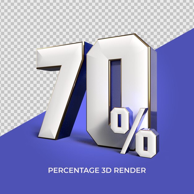 3d render nummer 70 procent