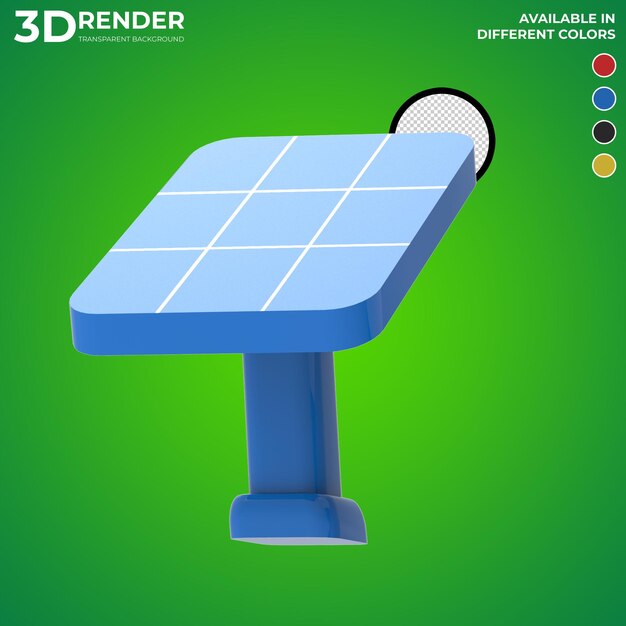 3d Render Obiektu Ikona Panel Słoneczny