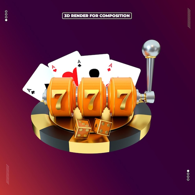 3d render object casino roulette