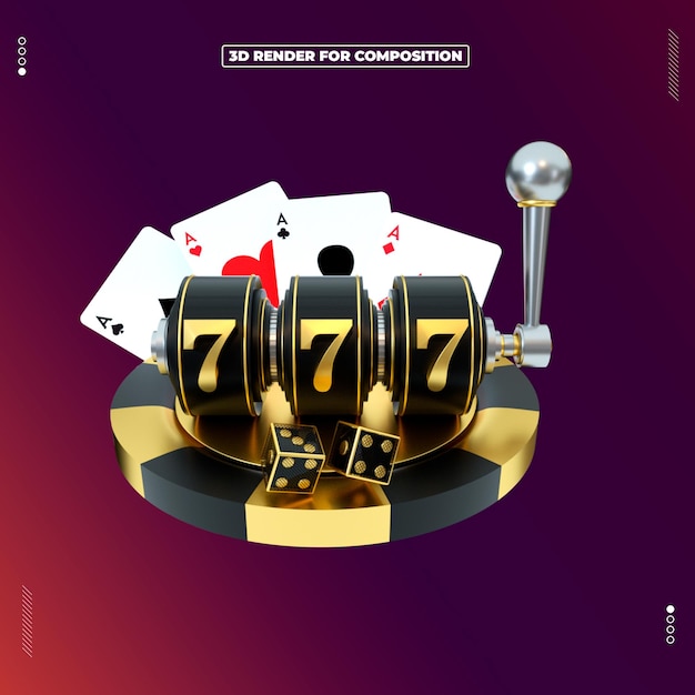3d render object casino roulette