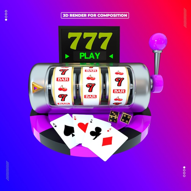 PSD 3d render object casino roulette