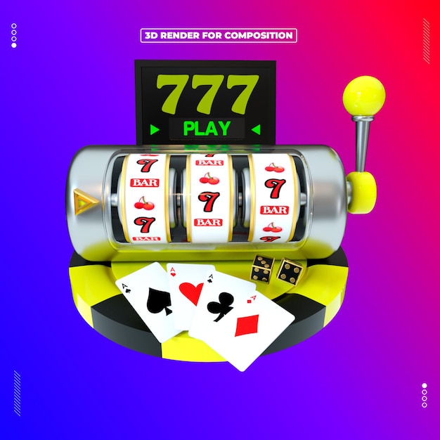 PSD 3d render object casino roulette