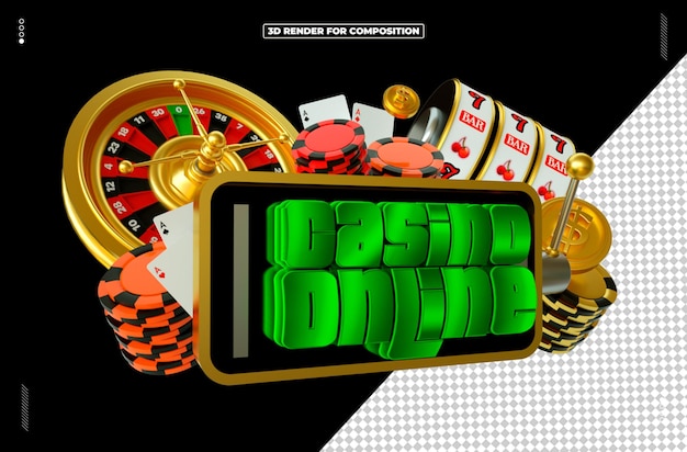 PSD 3d render object casino