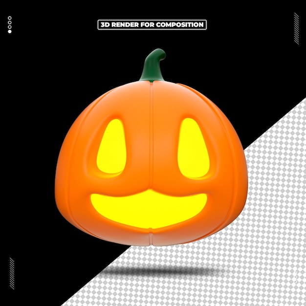 3d render-object pompoen halloween