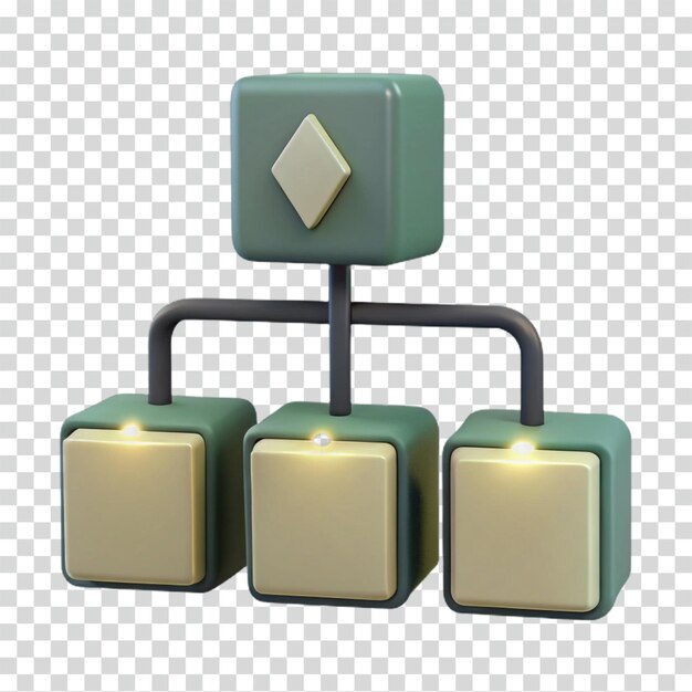 3d render of abstract hierarchy chart