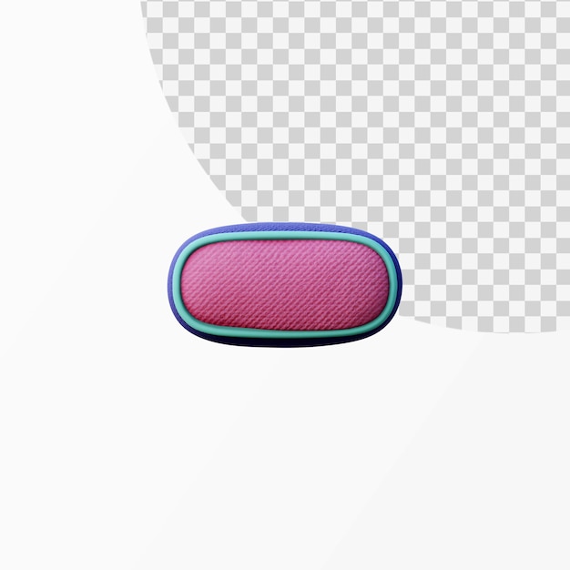 3d render of alphabet letter fabric render style