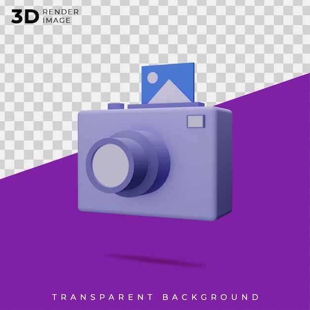 PSD 카메라 그림의 3d 렌더링