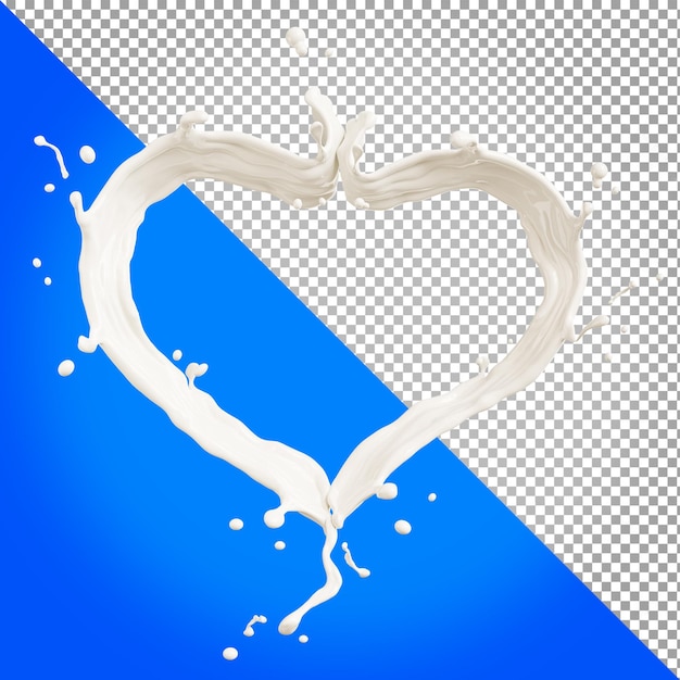 3d render of milk splashed isolated on transparent background,clipping path