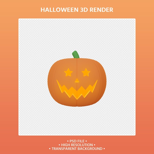 3d визуализация тыквы на хэллоуин