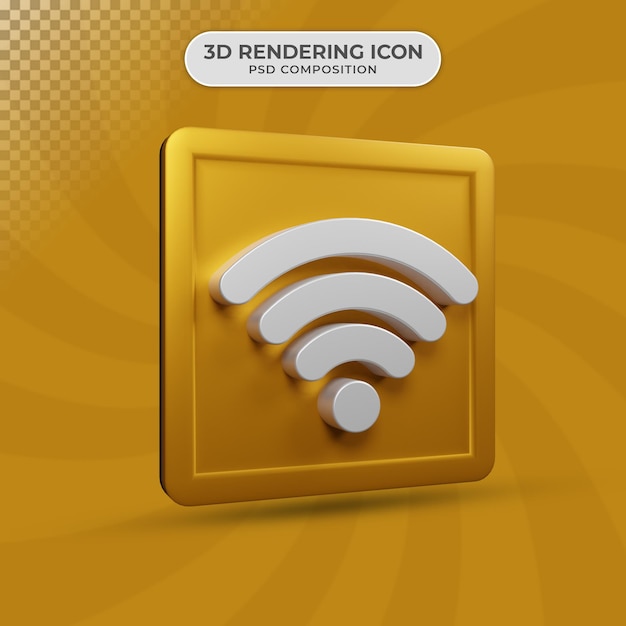 3d render of wifi icon design