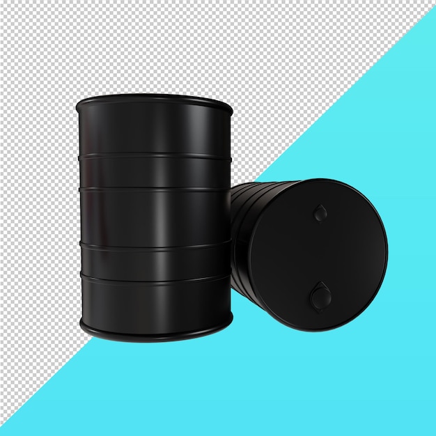 3D render Oil Barrels Financial crisis PSD File