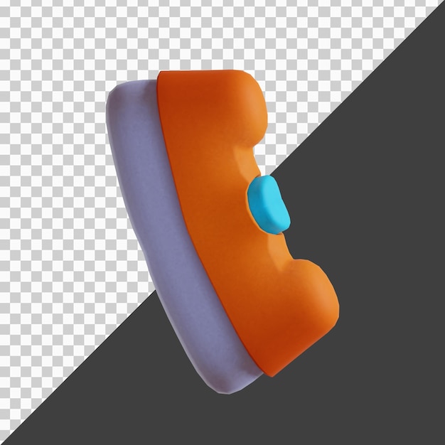 PSD 3d render ontvanger met knop