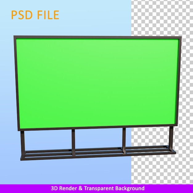 PSD 3d render outdoor advertising