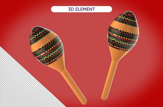 PSD 3d render para temas de carnaval