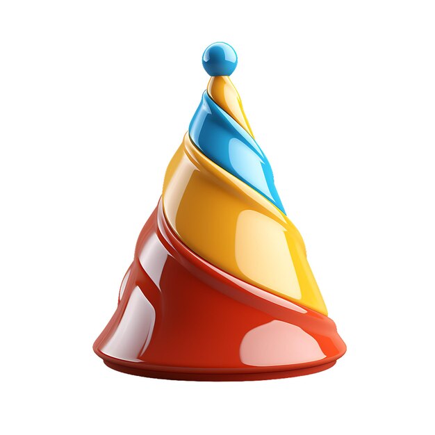 PSD 3d render of party hat