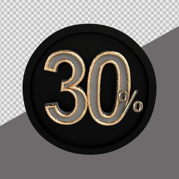 PSD 3d render percentage 30