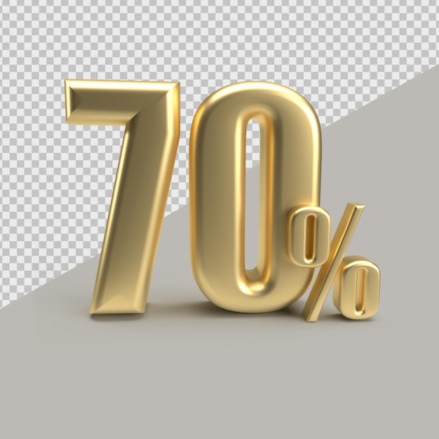 PSD 3d render percentage 70