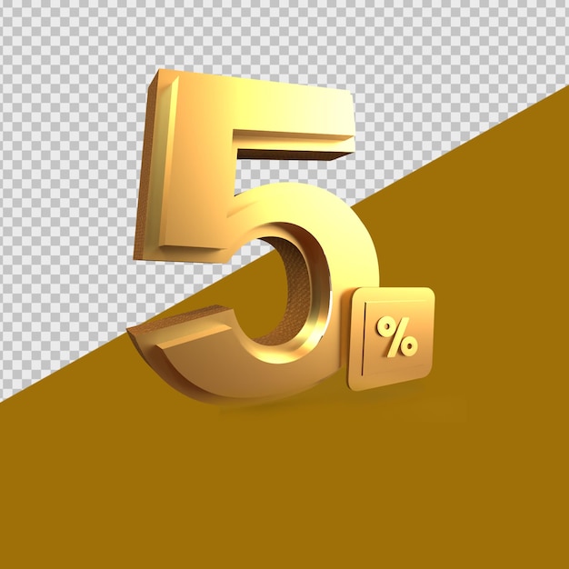 3d render persentage goud5