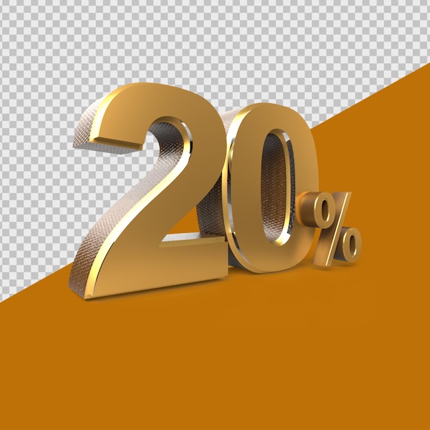 PSD 3d render persentage20