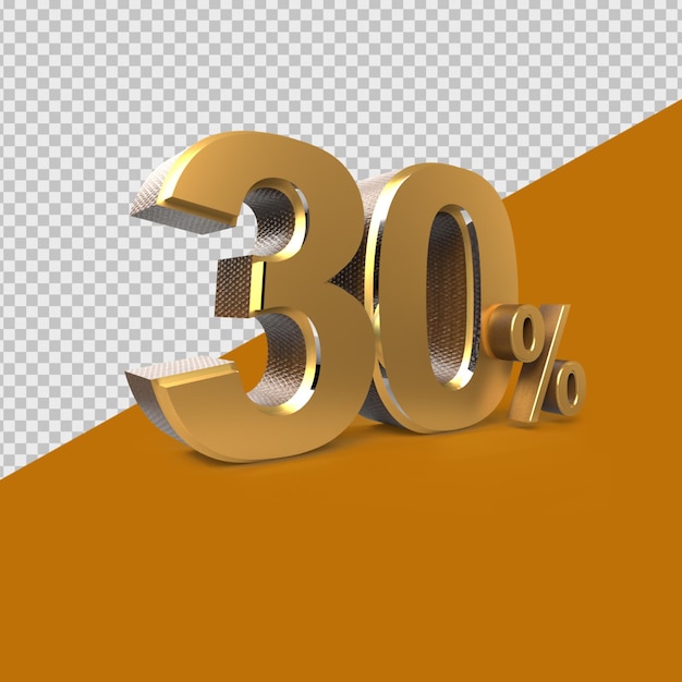 PSD 3d render persentage30