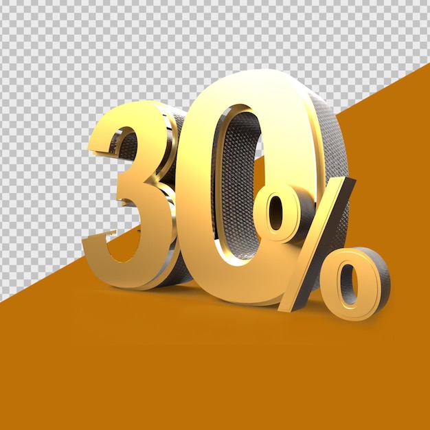 PSD 3d render persentage30