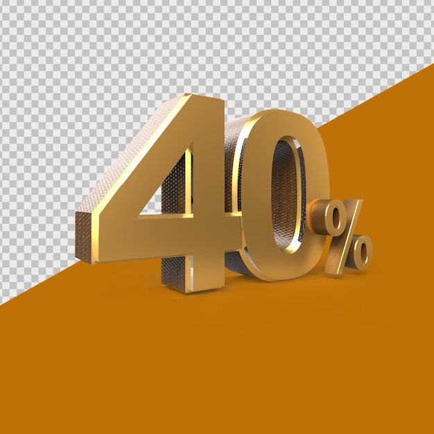 PSD 3d render persentage40