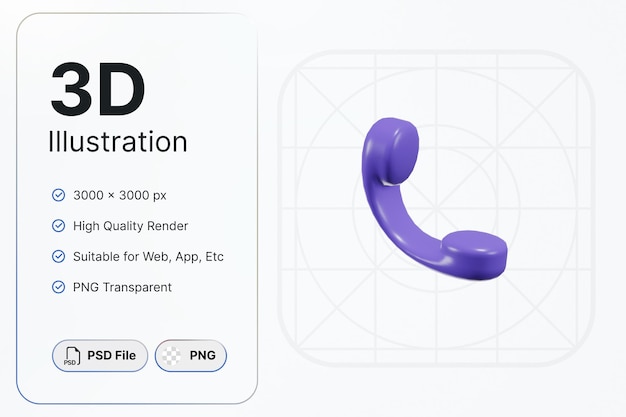 3d render phone center visualizza il concetto essenziale modern icon illustrations design