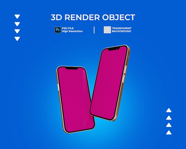 PSD rendering 3d del telefono