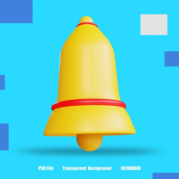 3d render pictogram bell