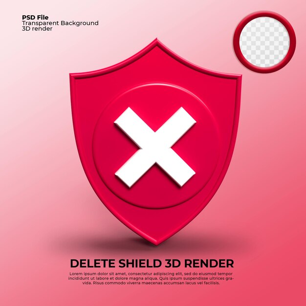 3D render Pictogram schild verboden verwijderen verwijderen