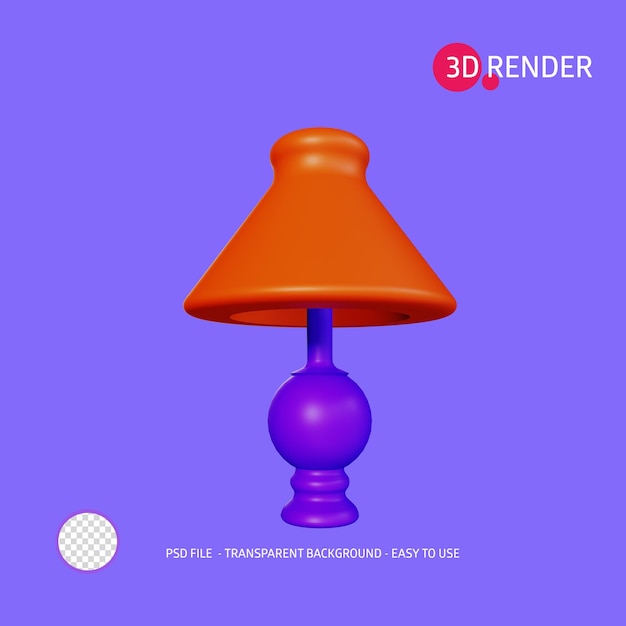 3d render-pictogram tafellamp