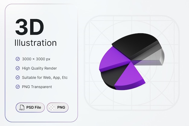 PSD 3d 렌더링 원형 차트 infographic 개념 현대적인 디자인